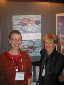 Sharon Irish and Suzanne Lacy at Minnesota Press booth